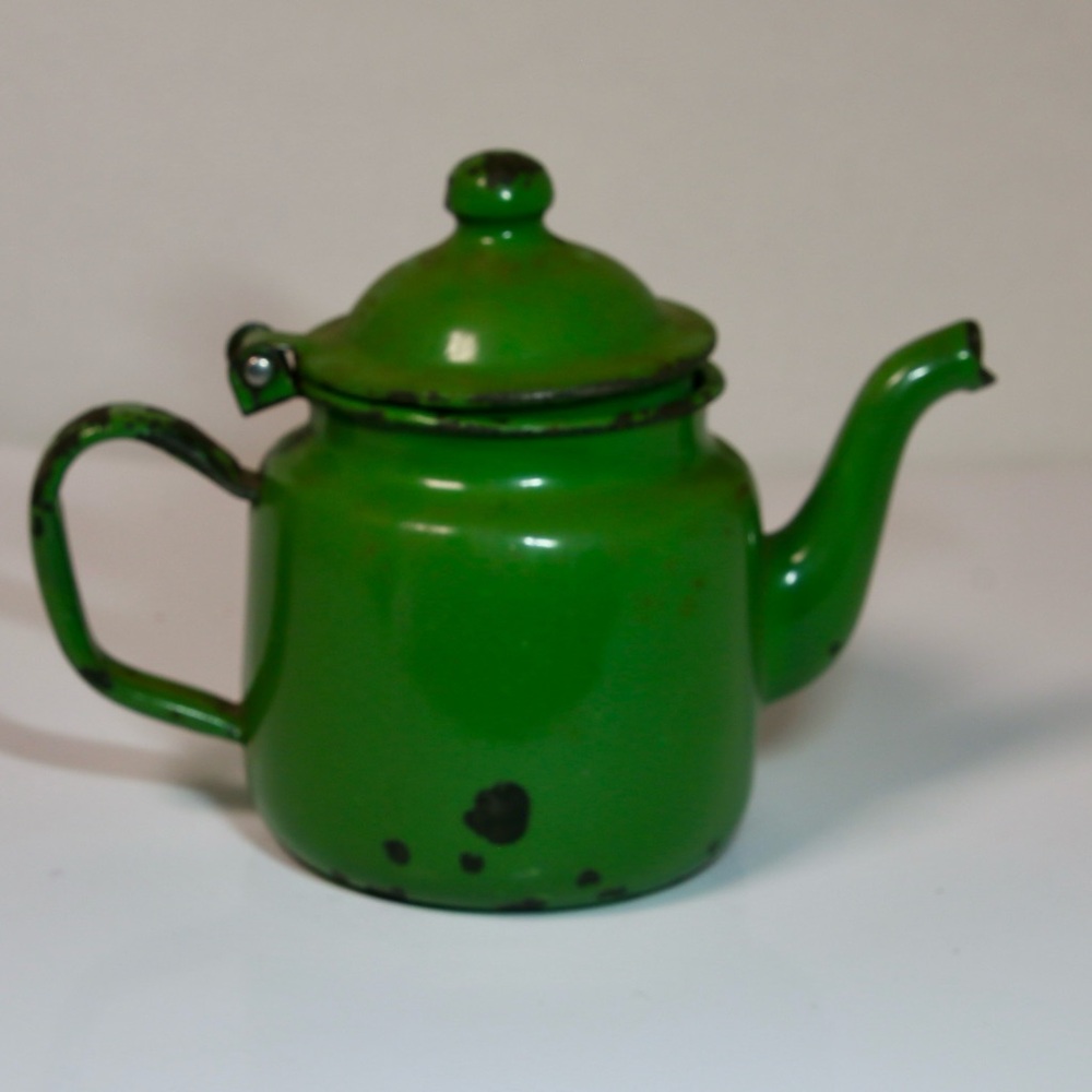 Vintage Small Green Teapot